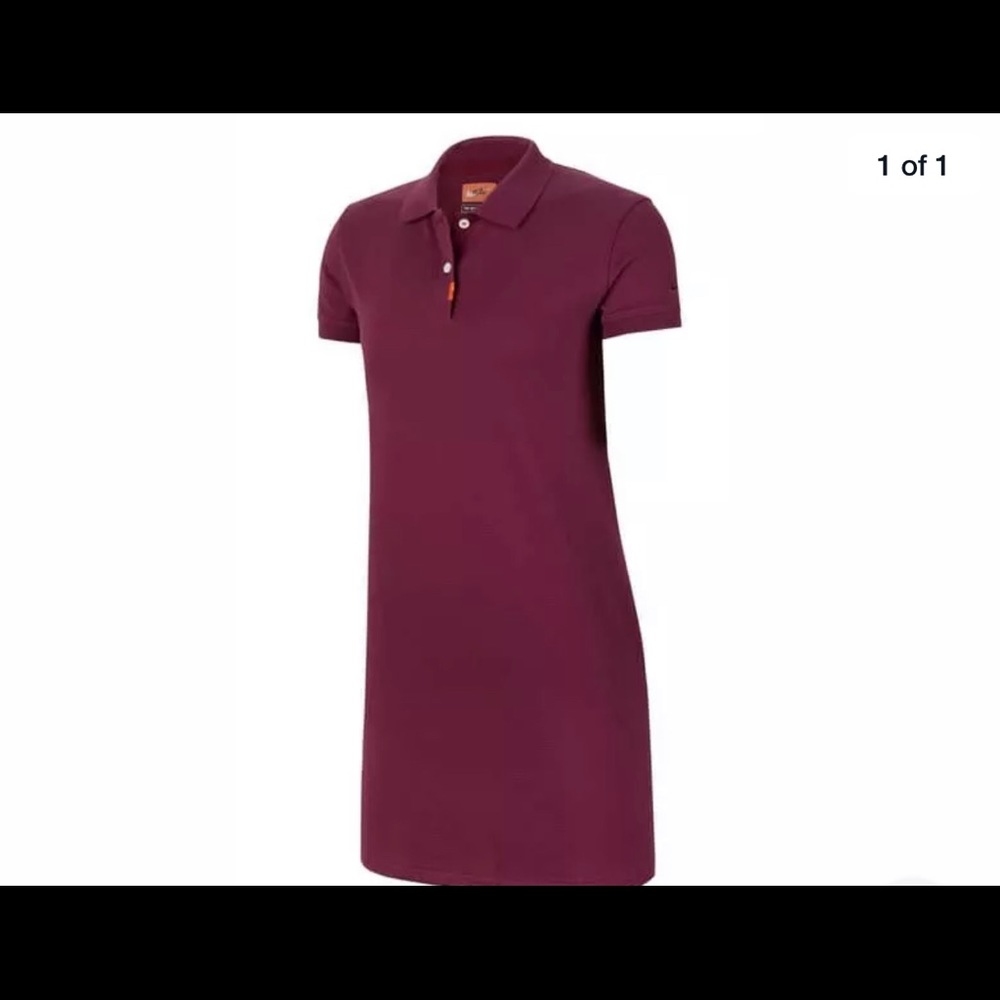 Nike Polo Womens Golf Dress Maroon  Size L NWT